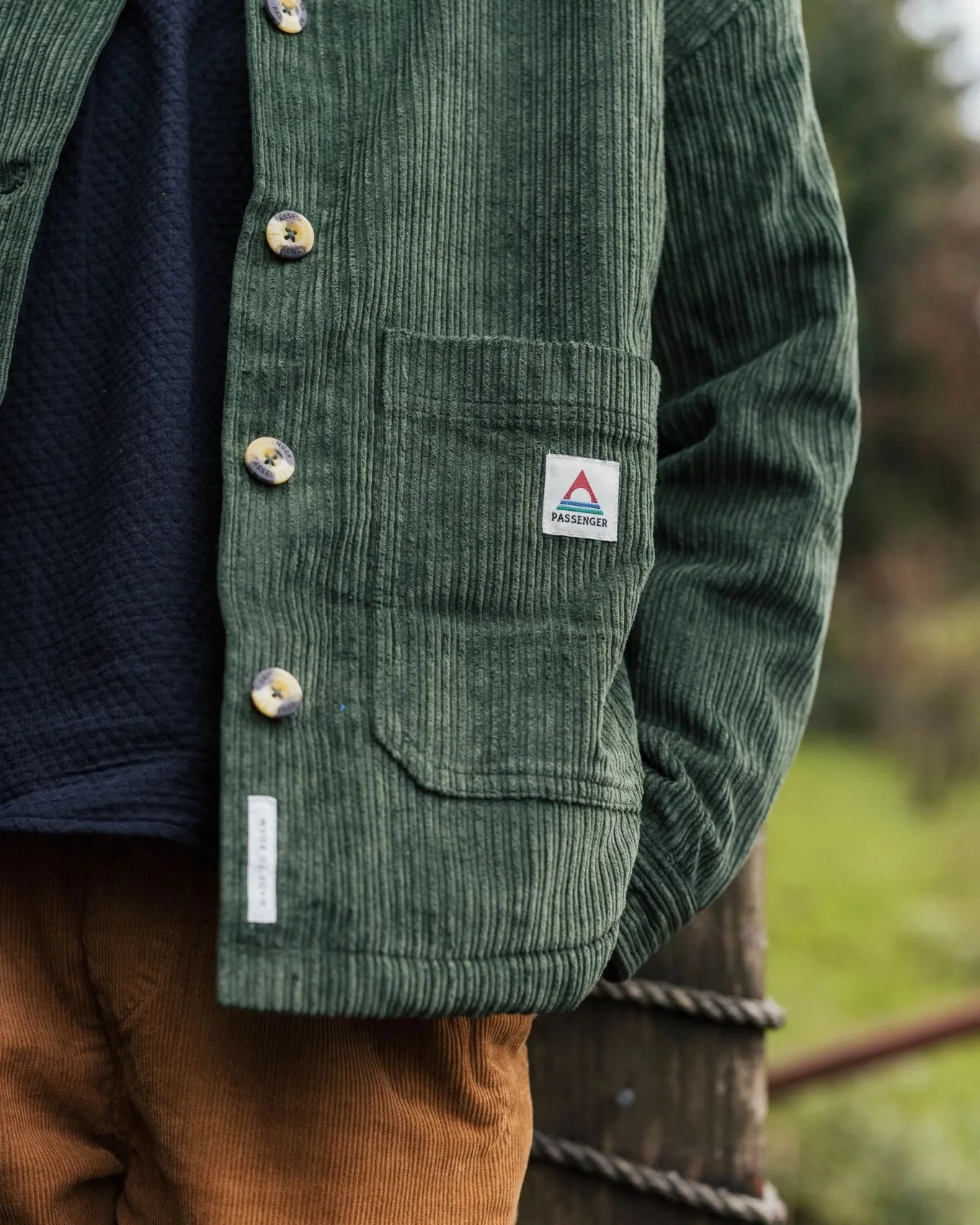 Flint Cord-Overshirt - Tannengrün