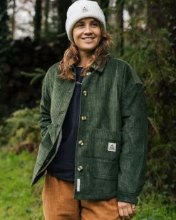 Flint Cord-Overshirt - Tannengrün