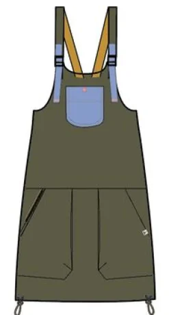 Flo Bio Latzkleid - Khaki