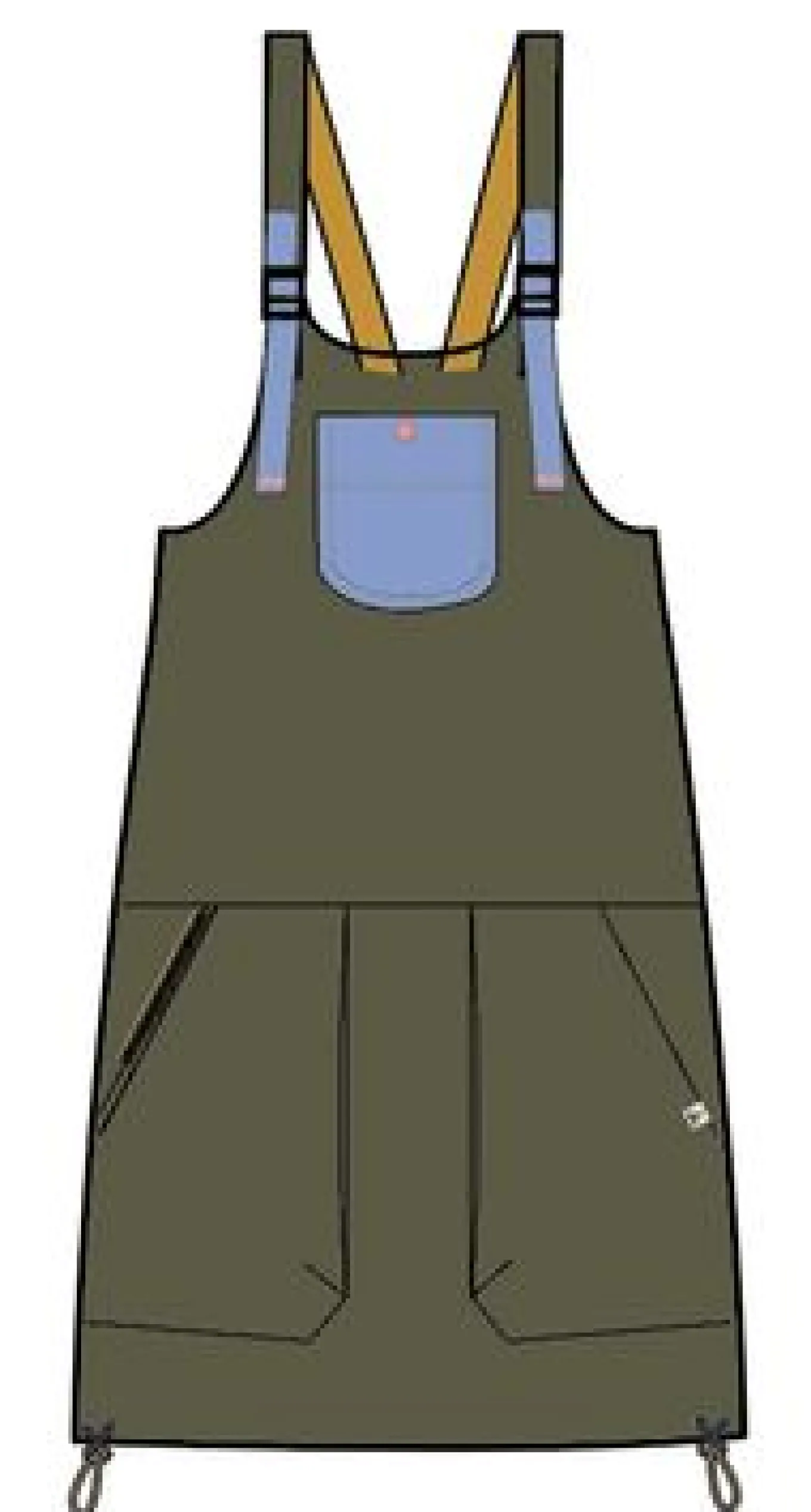Flo Bio Latzkleid - Khaki