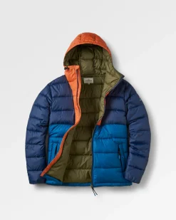 Flynn Recycelte Isolierjacke - Dunkles Marineblau / Verbranntes Orange