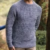 Fog Recycelter Gestrickter Pullover - Graumeliert