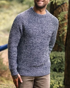 Fog Recycelter Gestrickter Pullover - Graumeliert