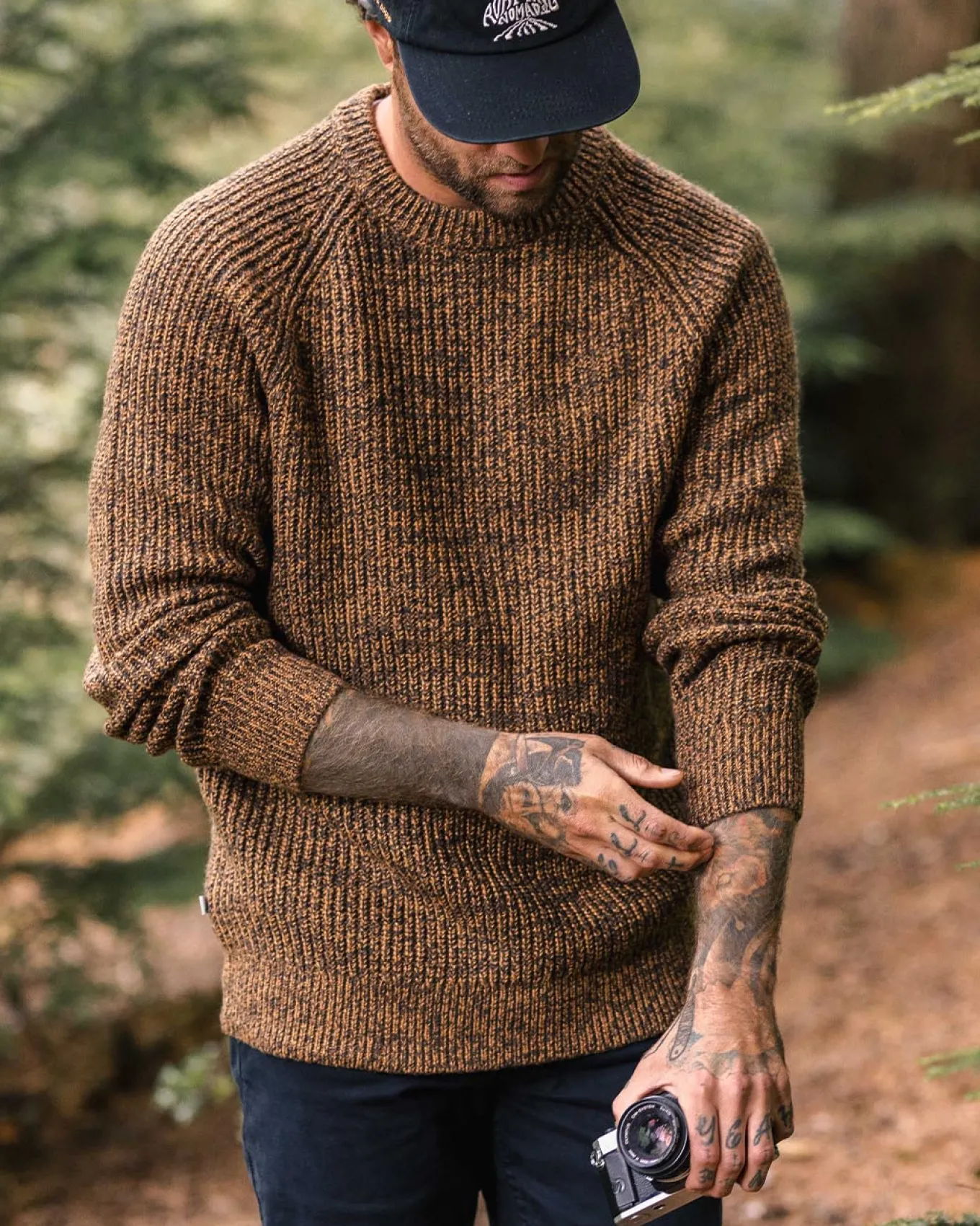 Fog Recycelter Gestrickter Pullover - Staubiges Ocker