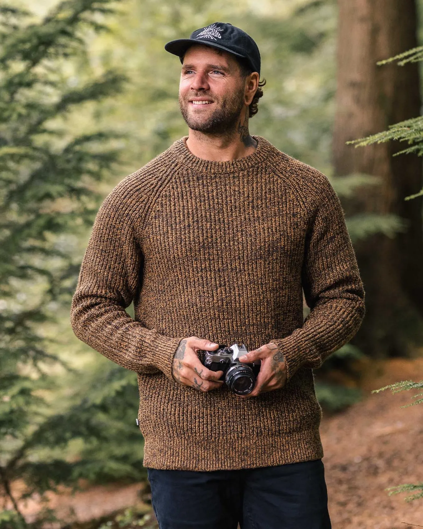 Fog Recycelter Gestrickter Pullover - Staubiges Ocker