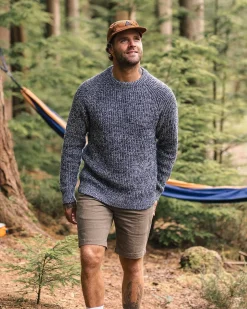 Fog Recycelter Gestrickter Pullover - Graumeliert