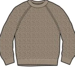 Fog Recycelter Gestrickter Pullover - Stein