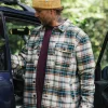 Freestyle Sherpa-gefüttertes Overshirt - Birke/Regenwald-Karo