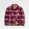 Freestyle Sherpa-gefüttertes Overshirt - Wein/Reiches Marineblau Karo