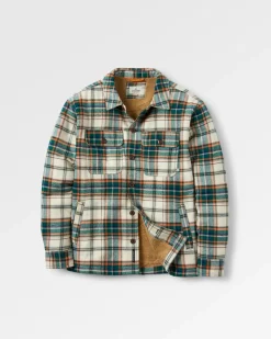 Freestyle Sherpa-gefüttertes Overshirt - Birke/Regenwald-Karo