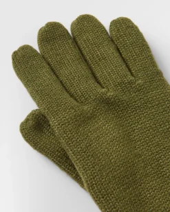 Gale Recycelte Gestrickte Handschuhe - Khaki