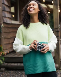Gondwana Bio Oversized Gestrickter Pullover - Grünsee