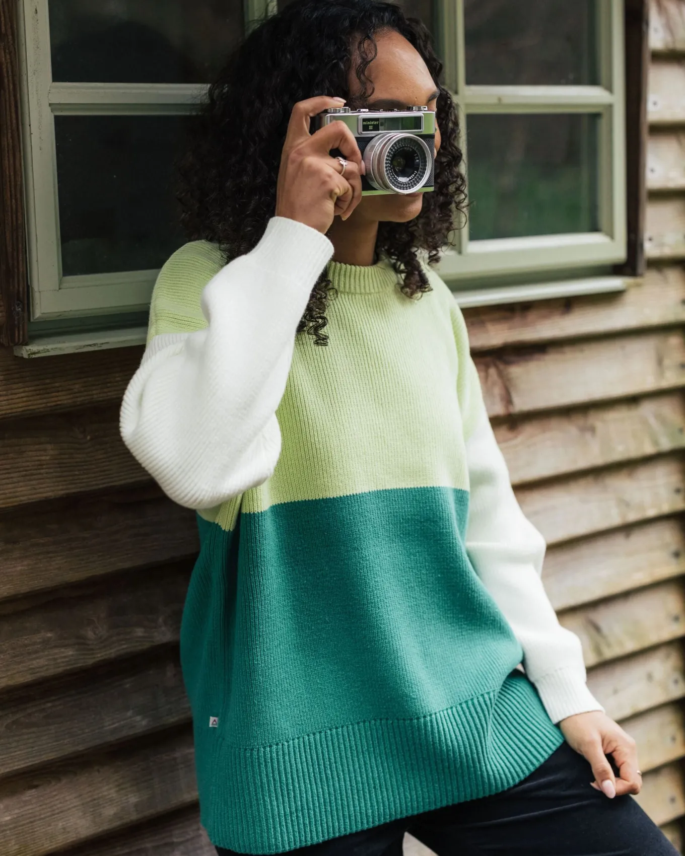 Gondwana Bio Oversized Gestrickter Pullover - Grünsee
