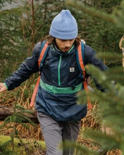 Gusto Recycelte Windjacke - Sattes Marineblau/Dunkles Denim