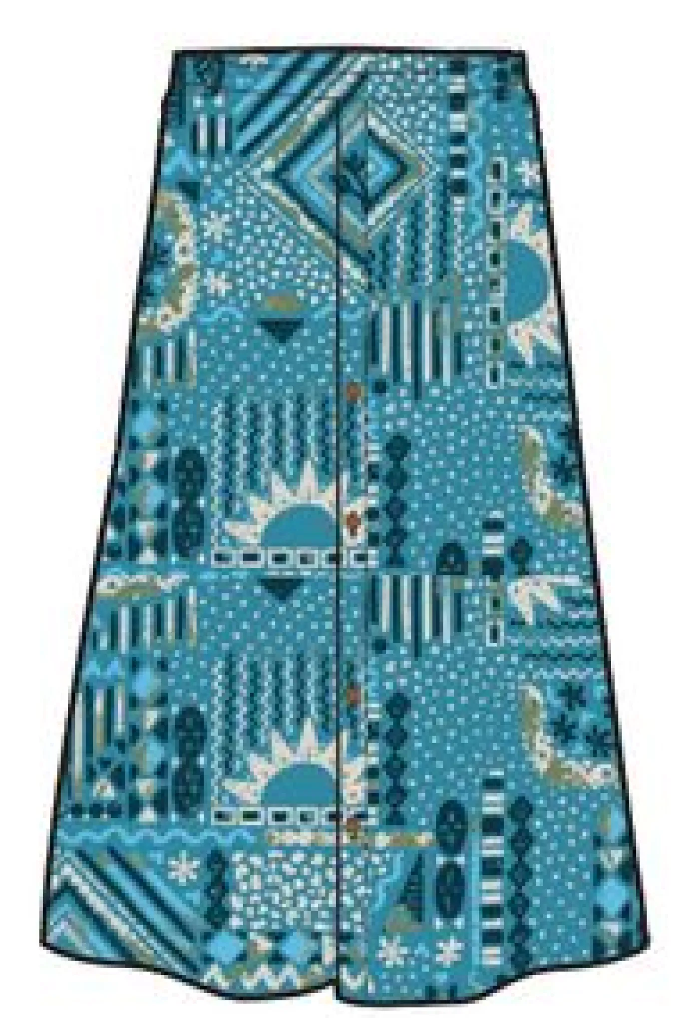Hannah Rock - Vintage Patchwork Blau Pool