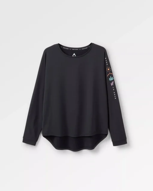 Hatha Recyceltes Aktiv-Top - Schwarz