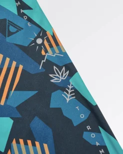 Hatha Recyceltes Aktiv-Top - Tiefes Marine-Tarnmuster