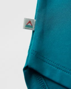 Hatha Recyceltes Aktiv-Top - Blauer Stahl