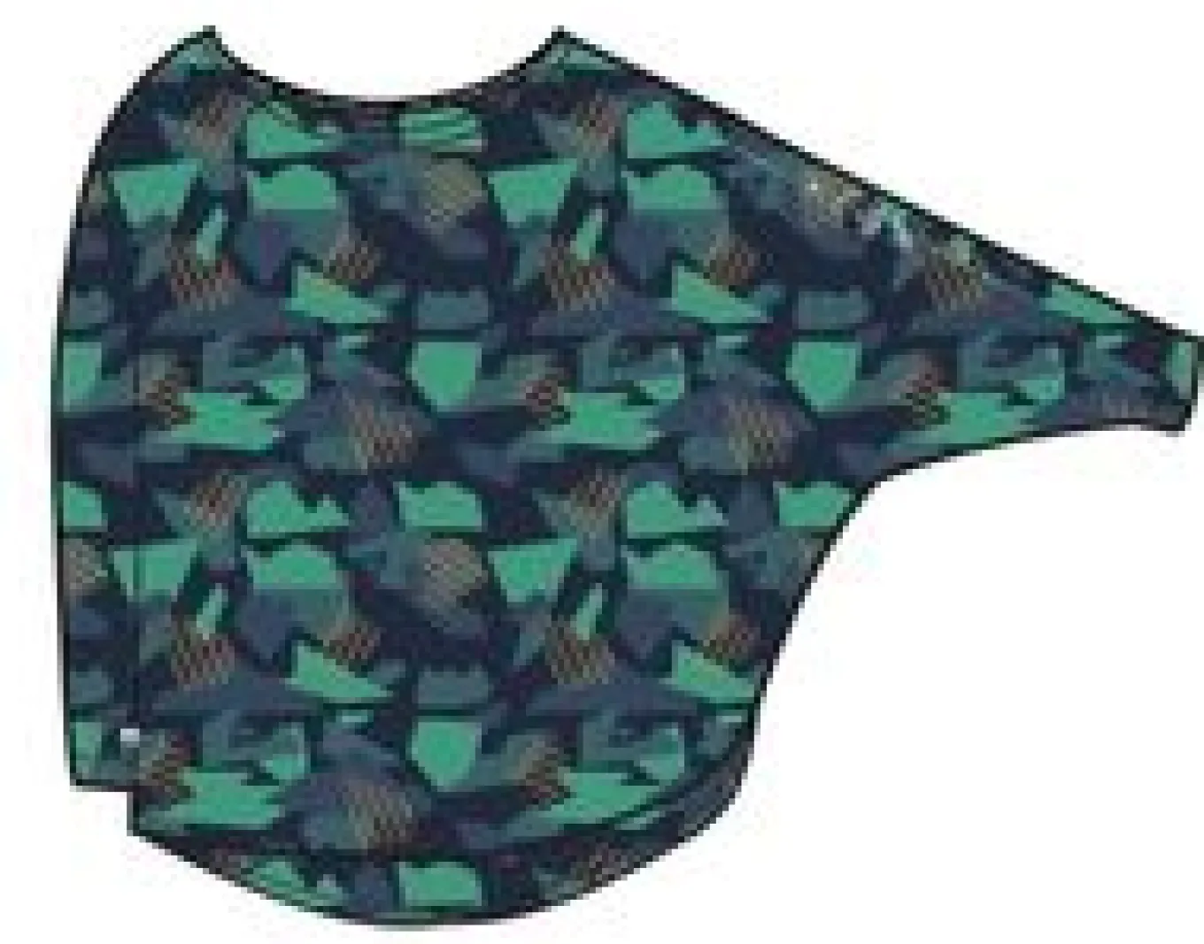 Hatha Recyceltes Aktiv-Top - Tiefes Marine-Tarnmuster