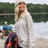 Heritage recycelte Baumwoll-Sweatshirt Oversized - Mittelgrau Meliert