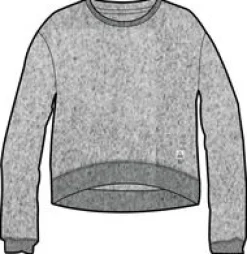 Heritage recycelte Baumwoll-Sweatshirt Oversized - Mittelgrau Meliert