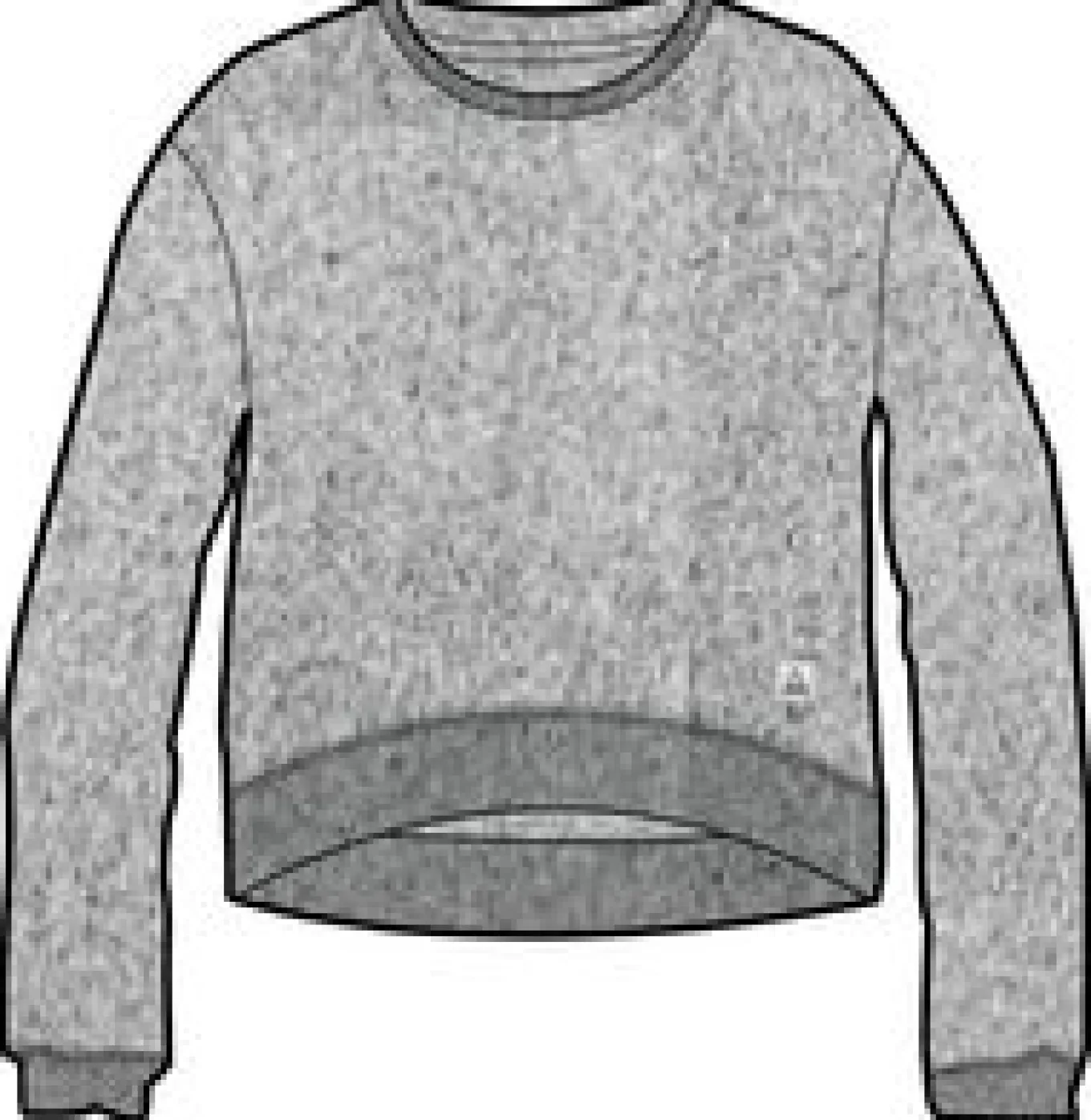 Heritage recycelte Baumwoll-Sweatshirt Oversized - Mittelgrau Meliert
