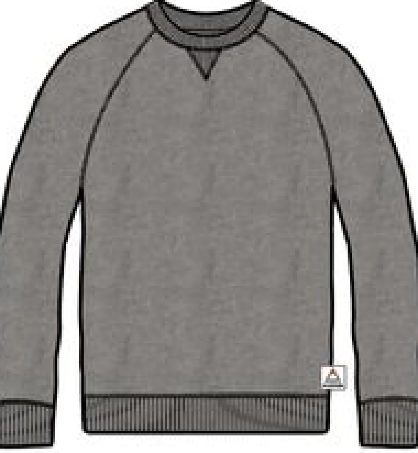Heritage Recyceltes Baumwoll-Sweatshirt - Dunkelgrau meliert