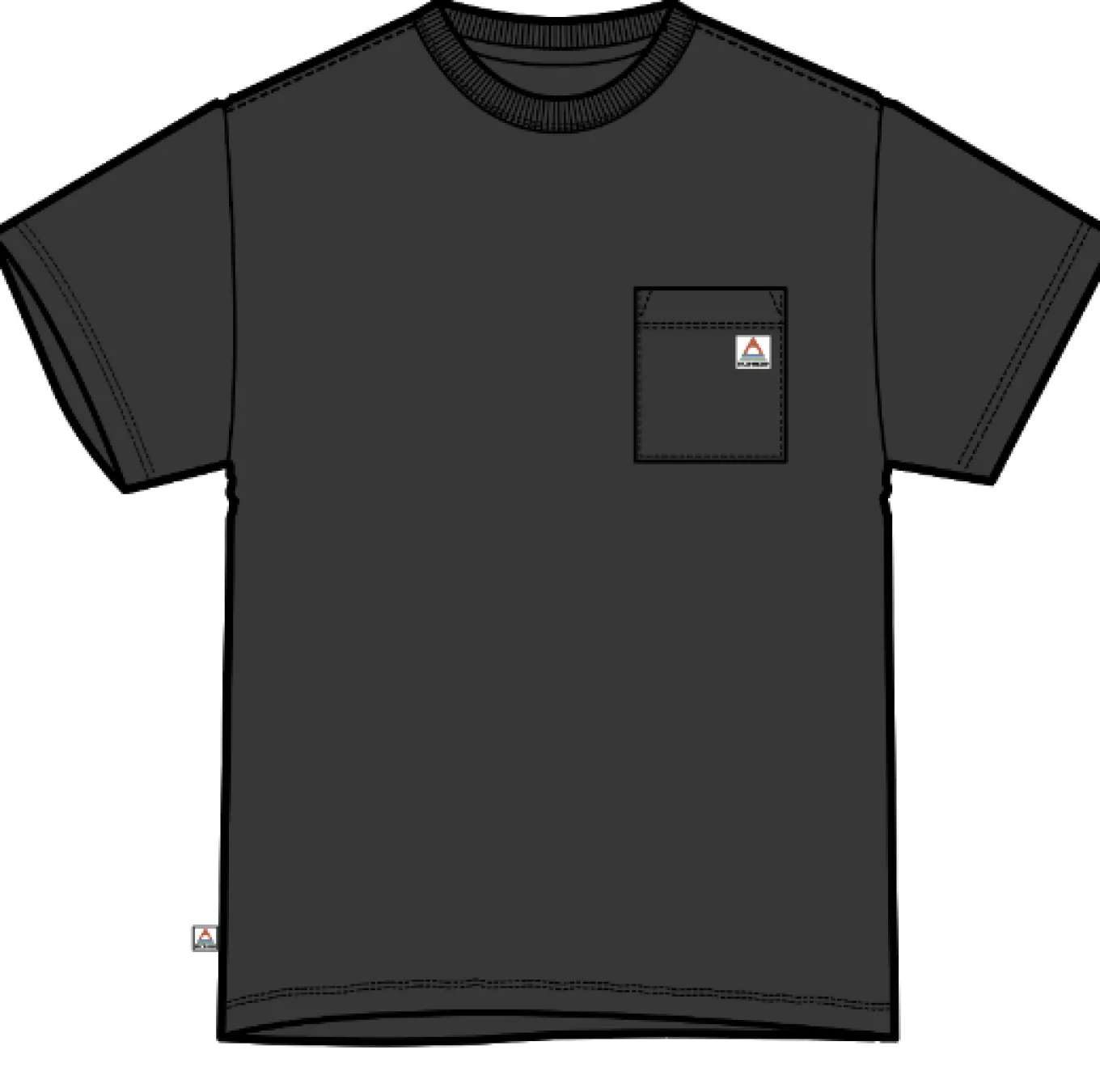 Heritage Recyceltes entspannte geschnittenes T-Shirt - Schwarz