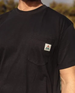 Heritage Recyceltes entspannte geschnittenes T-Shirt - Schwarz