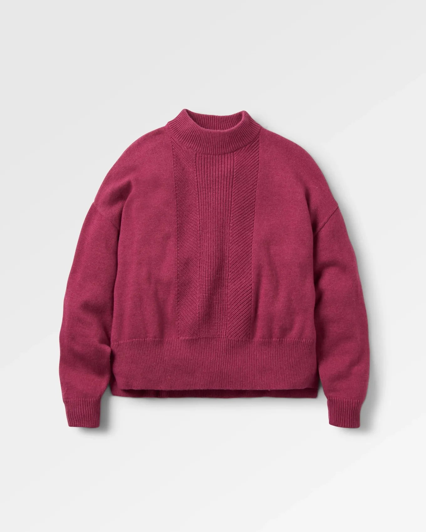 Hideout Übergroßer Bio-Strickpullover - Rhabarber