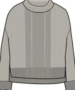 Hideout Übergroßer Bio-Strickpullover - Cremefarben