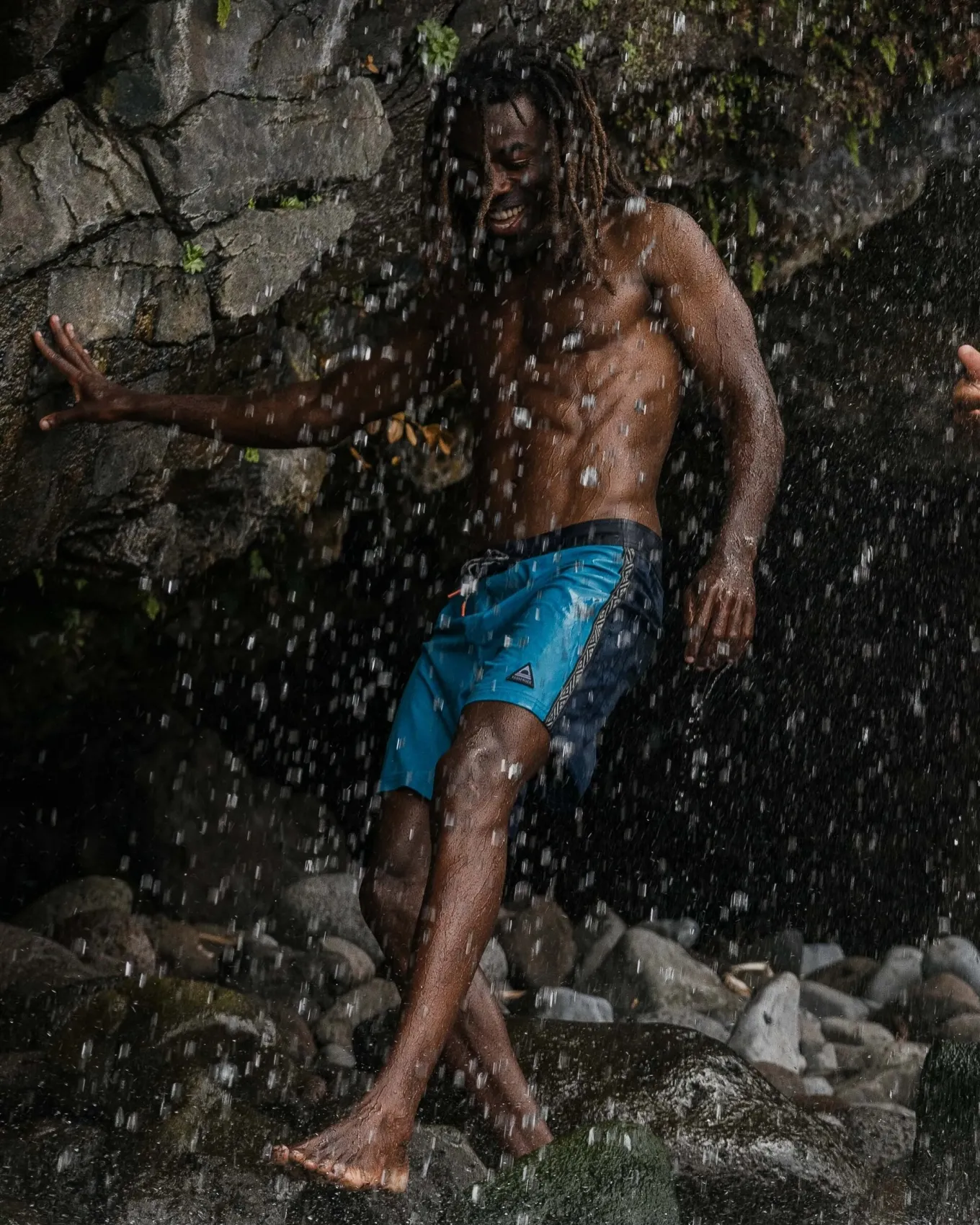 Hollow Recycelte Boardshorts - Blauer Pool