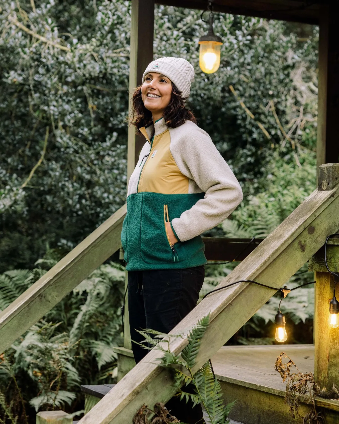 Home 2.0 Recyceltes Sherpa-Fleece - Regenwald/ Haferflocken
