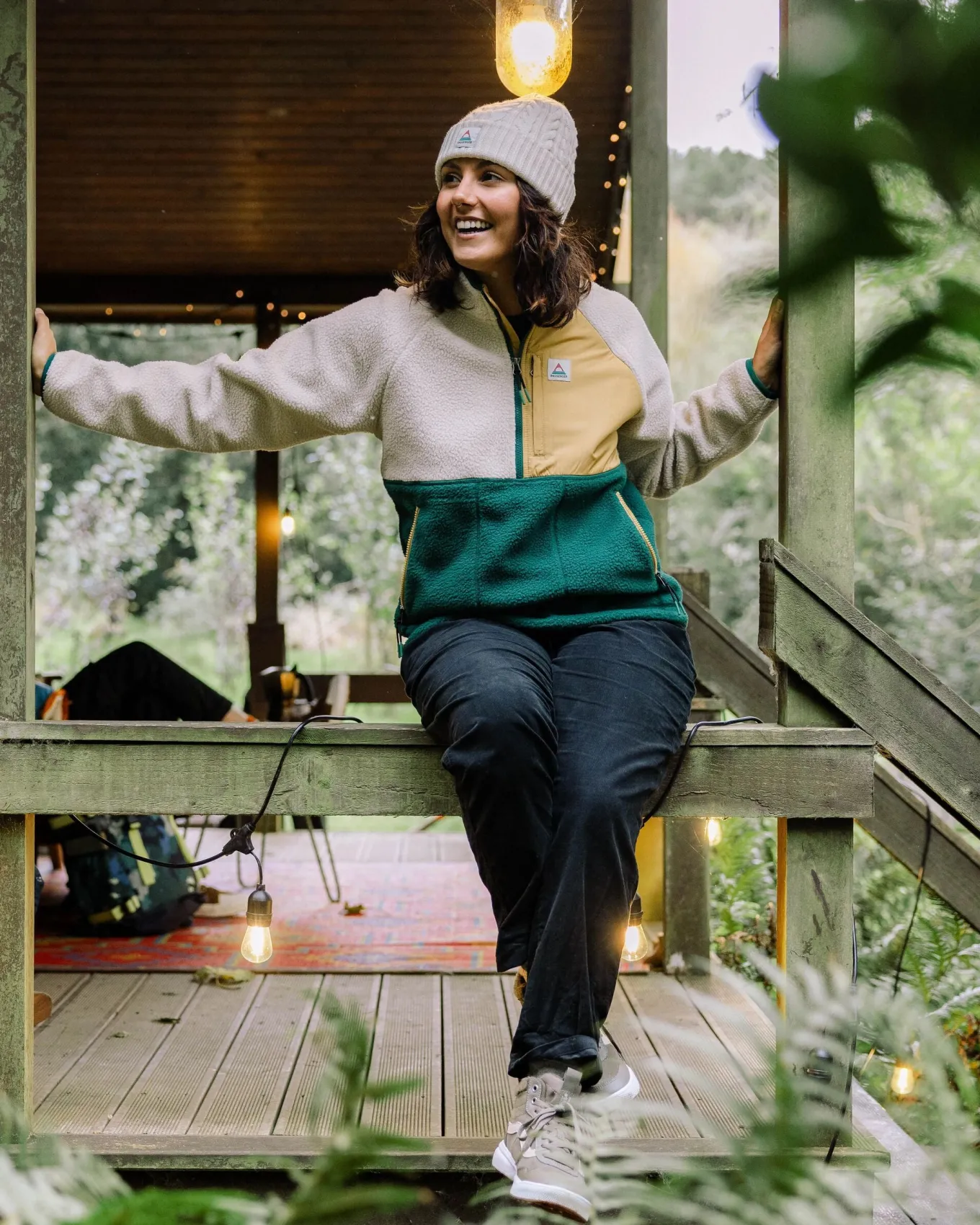 Home 2.0 Recyceltes Sherpa-Fleece - Regenwald/ Haferflocken
