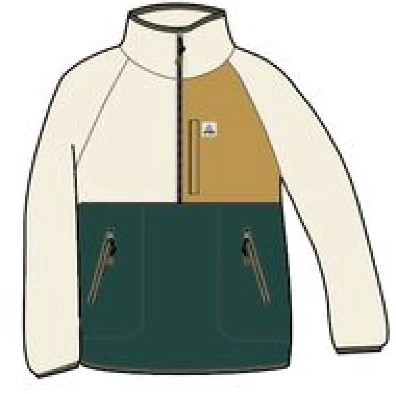 Home 2.0 Recyceltes Sherpa-Fleece - Regenwald/ Haferflocken