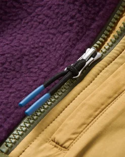 Home 1/2 Zip Recyceltes Sherpa-Fleece - Tiefes Pflaume/Khaki
