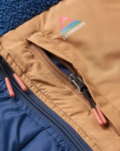 Journey Recycelte Isolierjacke - Sattes Marineblau/Dunkles Denim