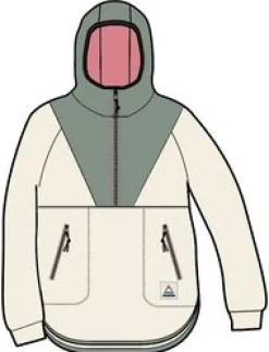 Juana Recyceltes Polar-Kapuzenfleece - Hafermehl