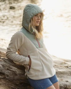 Juana Recyceltes Polar-Kapuzenfleece - Hafermehl