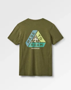 Kirkwood strukturiertes aktives T-Shirt - Khaki