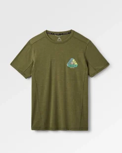 Kirkwood strukturiertes aktives T-Shirt - Khaki