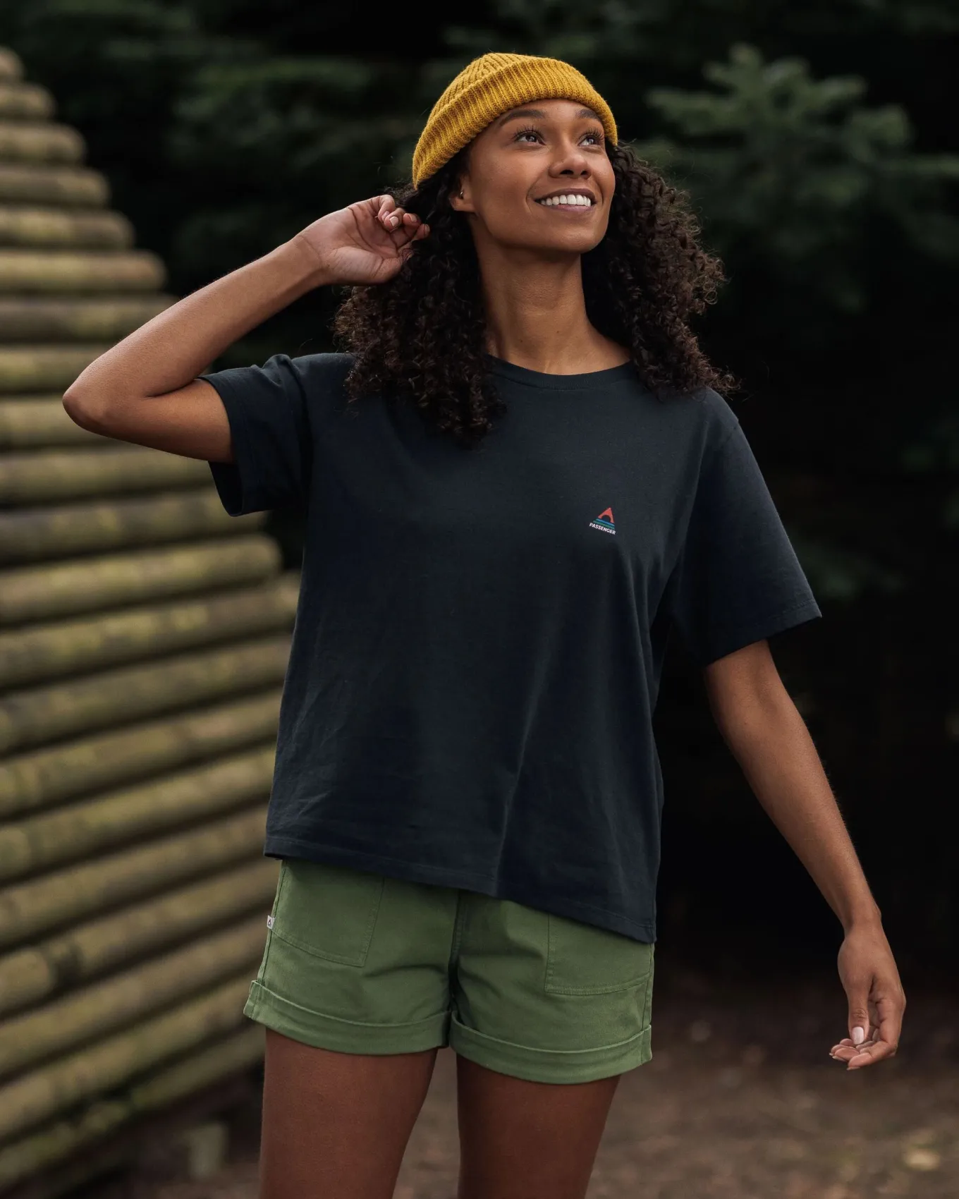 Klassisches T-Shirt aus recycelter Baumwolle - Schwarz