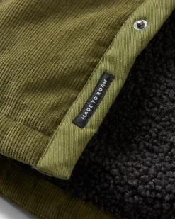 Kodiak 2.0 Sherpa Lined Cord Overshirt - Khaki