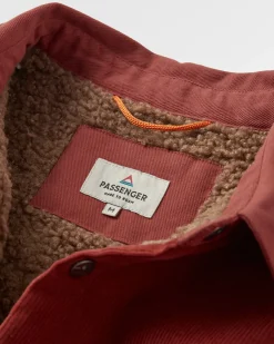 Kodiak 2.0 Sherpa-gefüttertes Cord-Overshirt - Roter Ocker