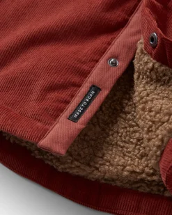 Kodiak 2.0 Sherpa-gefüttertes Cord-Overshirt - Roter Ocker