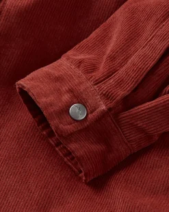 Kodiak 2.0 Sherpa-gefüttertes Cord-Overshirt - Roter Ocker