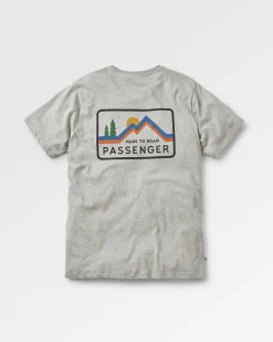 Made To Roam Recyceltes Baumwoll-T-Shirt - Graumeliert
