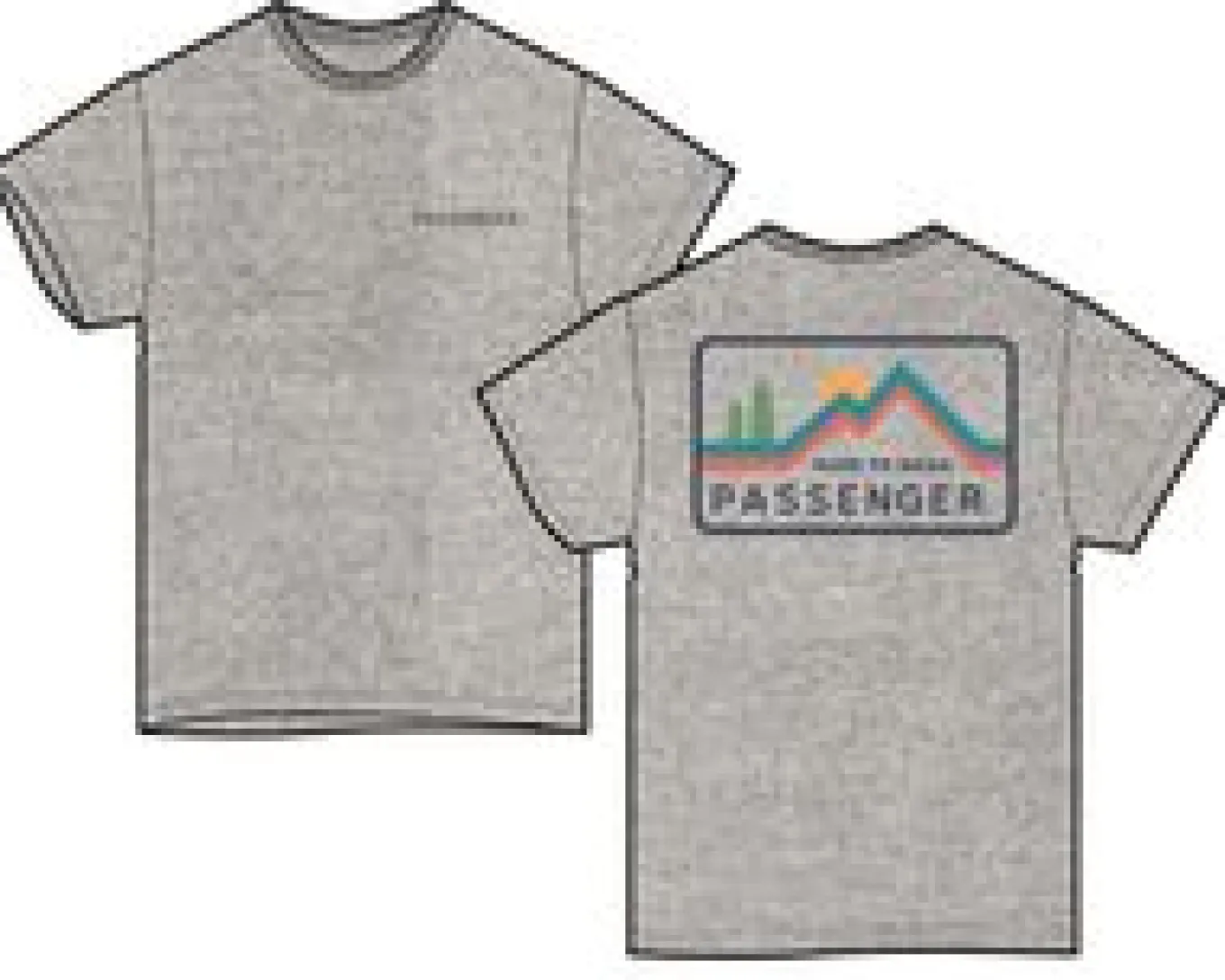 Made To Roam Recyceltes Baumwoll-T-Shirt - Graumeliert
