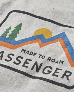 Made To Roam Recyceltes Baumwoll-T-Shirt - Graumeliert