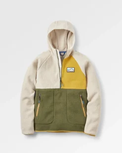 Maine 1/2 Zip Recyceltes Sherpa Fleece - Khaki